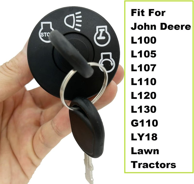 Annolai GY20074 175566 Ignition Switch with Key 4-Position 7-Terminals for Husqvarna Craftsman Dixon Cub Cadet 532175566 John Dee-re L105 L100 L110 E100 D100 LA100 Lawn Mower (532175566-7 Terminals) - Image 4